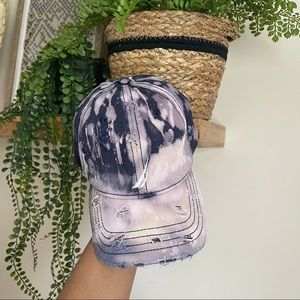 Nautica Vintage Custom Upcycled Bleach Splatter Distressed Dad Hat OS Streetwear